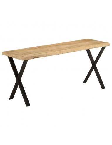 Panca con Bordi Vivi 105 cm in Legno Massello di Mango