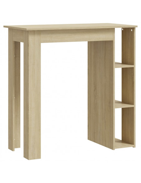 Tavolino da Bar con Ripiani Sonoma 102x50x103,5cm in Truciolato
