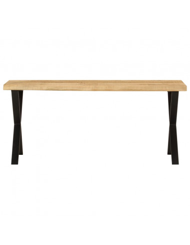 Panca con Bordi Vivi 105 cm in Legno Massello di Mango