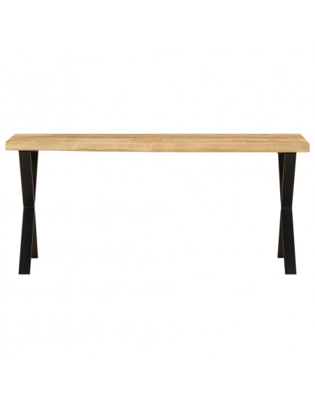 Panca con Bordi Vivi 105 cm in Legno Massello di Mango