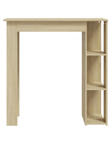 Tavolino da Bar con Ripiani Sonoma 102x50x103,5cm in Truciolato