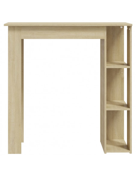 Tavolino da Bar con Ripiani Sonoma 102x50x103,5cm in Truciolato
