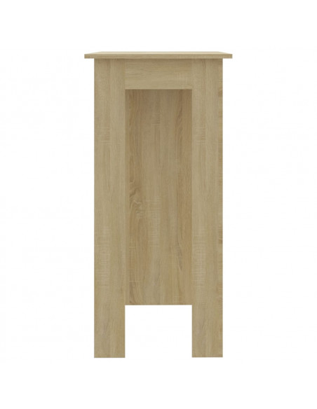 Tavolino da Bar con Ripiani Sonoma 102x50x103,5cm in Truciolato