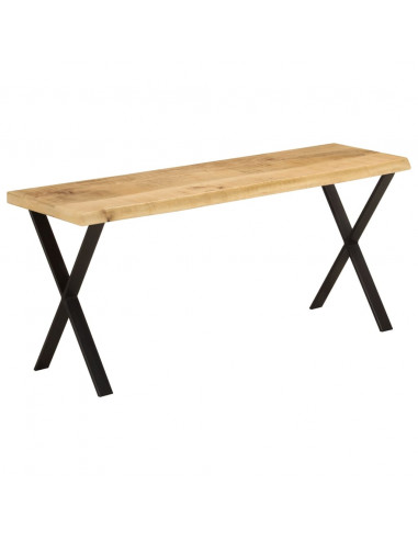 Panca con Bordi Vivi 105 cm in Legno Massello di Mango