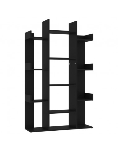 Libreria Nera 86x25,5x140 cm in Truciolato