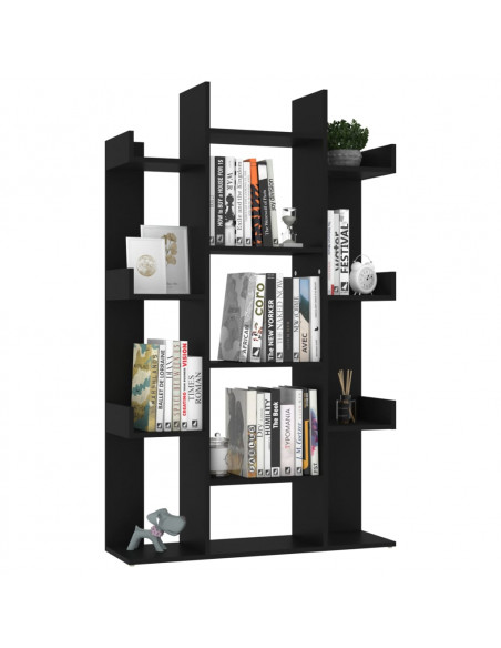 Libreria Nera 86x25,5x140 cm in Truciolato