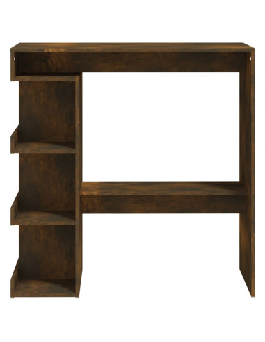 Tavolo Bar con Ripiani Rovere Fumo 100x50x101,5cm in Truciolato