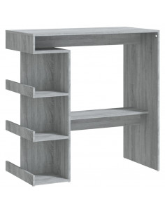 Tavolo Bar con Ripiano Grigio Sonoma 100x50x101,5 cm 2