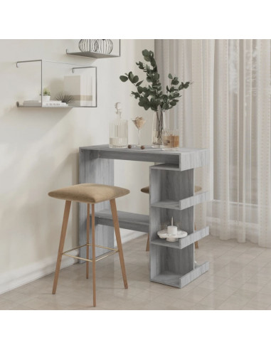 Tavolo Bar con Ripiano Grigio Sonoma 100x50x101,5 cm