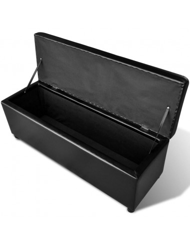 Cassapanca Lunga in Legno Nera