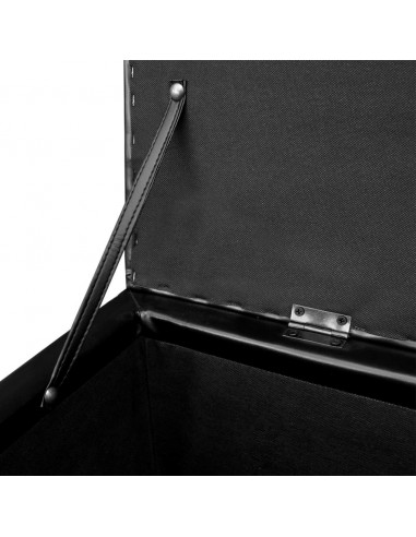 Cassapanca Lunga in Legno Nera