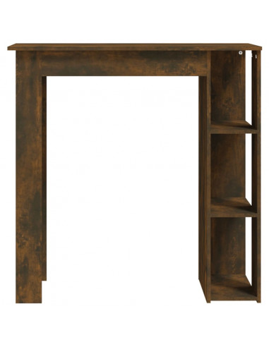 Tavolino da Bar con Ripiani Rovere Fumo 102x50x103,5 cm