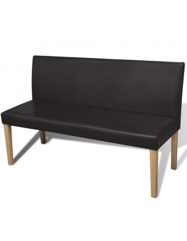 Panca 139,5 cm Marrone Scuro in Similpelle