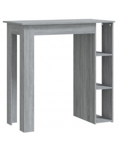 Tavolino da Bar con Ripiani Grigio Sonoma 102x50x103,5 cm 2