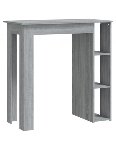 Tavolino da Bar con Ripiani Grigio Sonoma 102x50x103,5 cm