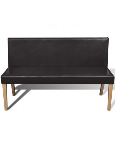 Panca 139,5 cm Marrone Scuro in Similpelle