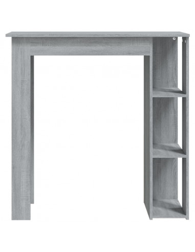 Tavolino da Bar con Ripiani Grigio Sonoma 102x50x103,5 cm
