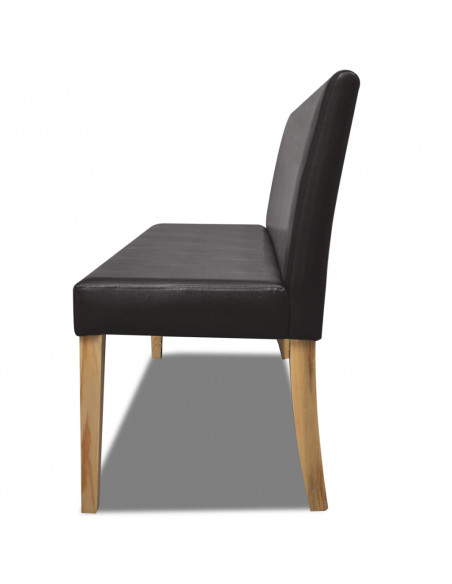 Panca 139,5 cm Marrone Scuro in Similpelle