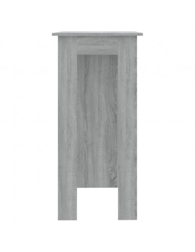 Tavolino da Bar con Ripiani Grigio Sonoma 102x50x103,5 cm