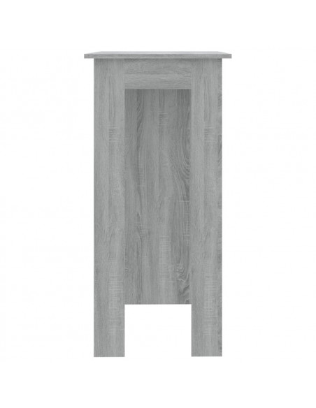 Tavolino da Bar con Ripiani Grigio Sonoma 102x50x103,5 cm