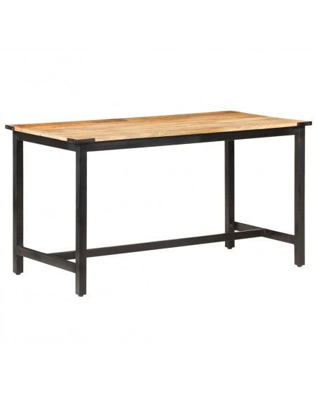 Tavolo da Pranzo 140x70x76 cm in Legno Massello di Mango Grezzo