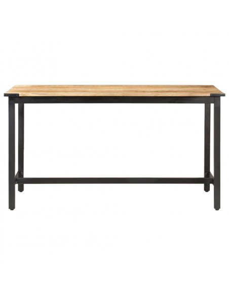 Tavolo da Pranzo 140x70x76 cm in Legno Massello di Mango Grezzo