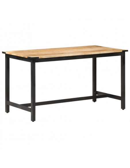 Tavolo da Pranzo 140x70x76 cm in Legno Massello di Mango Grezzo