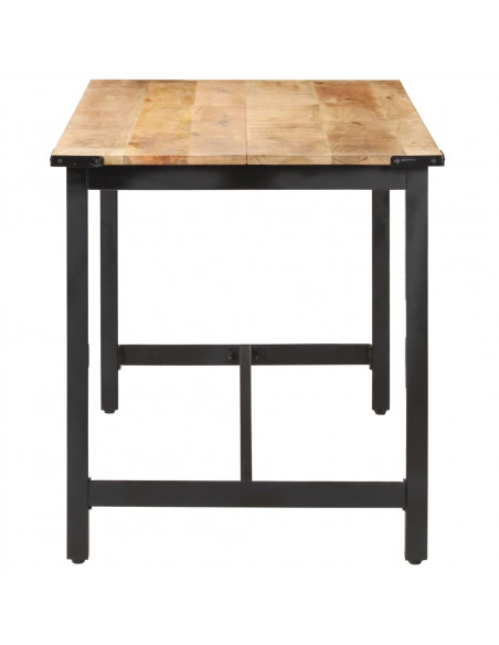 Tavolo da Pranzo 140x70x76 cm in Legno Massello di Mango Grezzo