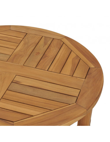 Tavolino da Bar Ø 60 cm in Legno Massello di Teak