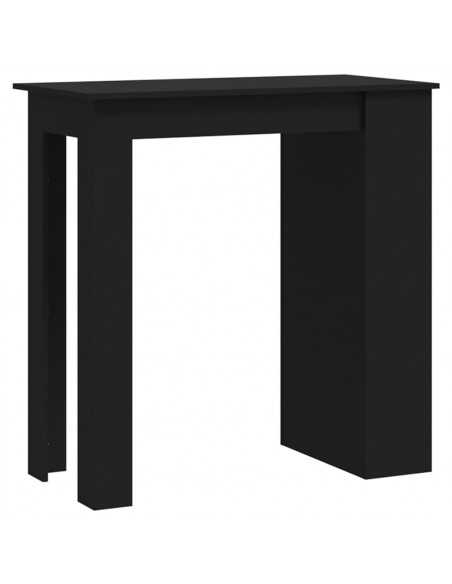 Tavolino da Bar con Ripiani Nero 102x50x103,5 cm in Truciolato