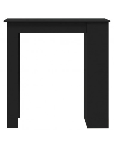 Tavolino da Bar con Ripiani Nero 102x50x103,5 cm in Truciolato