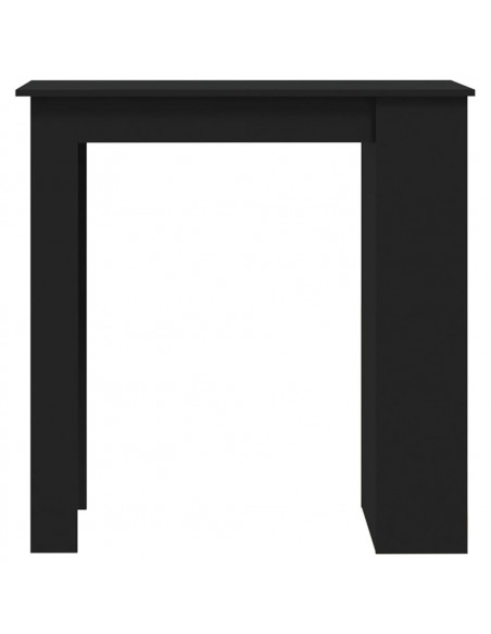 Tavolino da Bar con Ripiani Nero 102x50x103,5 cm in Truciolato