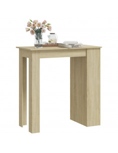 Tavolo Bar con Ripiani Rovere Sonoma 102x50x103,5 cm Truciolato 2