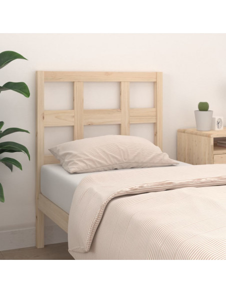 Testiera per Letto 95,5x4x100 cm in Legno Massello di Pino