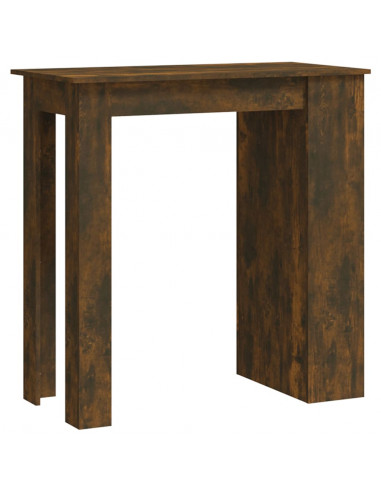 Tavolo Bar con Ripiani Rovere Fumo 102x50x103,5cm in Truciolato