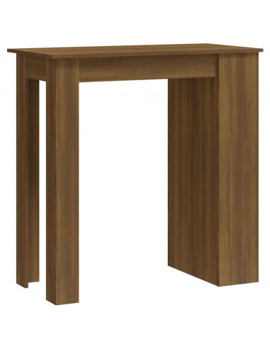 Tavolino da Bar con Ripiani Marrone Rovere 102x50x103,5 cm