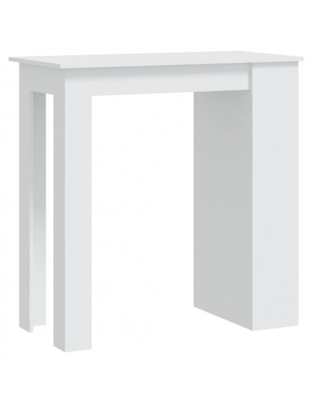 Tavolino da Bar con Mensole Bianco 102x50x103,5 cm Truciolato