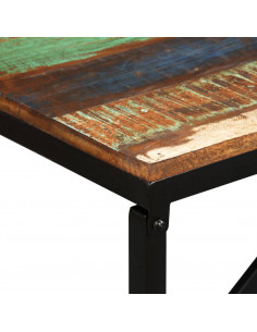 Panca in Legno Massello di Recupero 110x35x45 cm 2