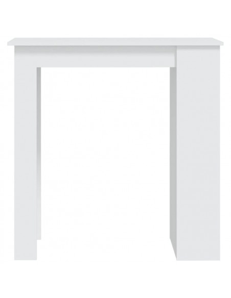 Tavolino da Bar con Mensole Bianco 102x50x103,5 cm Truciolato