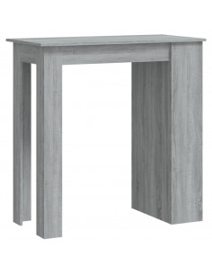 Tavolo Bar con Ripiani Grigio Sonoma 102x50x103,5cm Truciolato 2