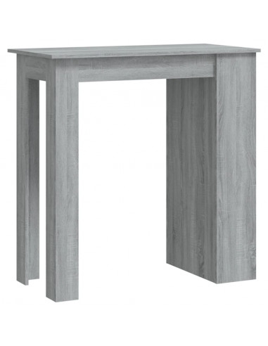 Tavolo Bar con Ripiani Grigio Sonoma 102x50x103,5cm Truciolato