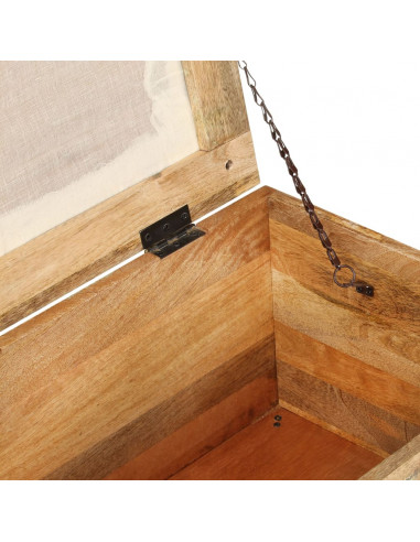 Cassapanca in Legno Massello di Recupero 80x40x40 cm