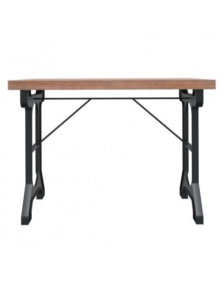 Tavolo da Pranzo 110x65x82cm in Legno Massello di Abete e Ferro