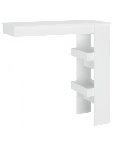 Bancone da Muro Bianco 102x45x103,5 cm in Legno Compensato