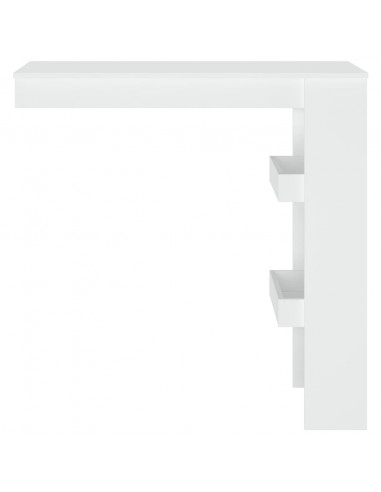 Bancone da Muro Bianco 102x45x103,5 cm in Legno Compensato