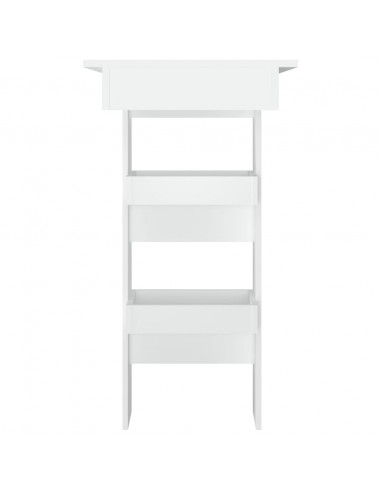 Bancone da Muro Bianco 102x45x103,5 cm in Legno Compensato