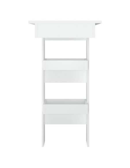 Bancone da Muro Bianco 102x45x103,5 cm in Legno Compensato