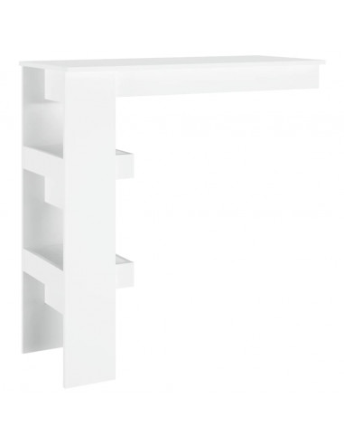 Bancone da Muro Bianco 102x45x103,5 cm in Legno Compensato