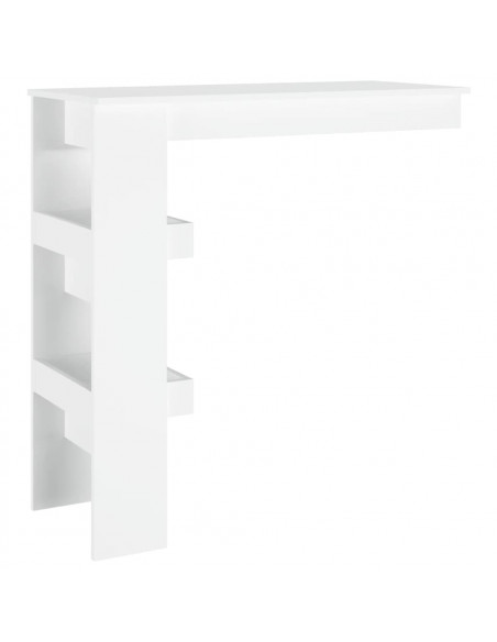 Bancone da Muro Bianco 102x45x103,5 cm in Legno Compensato