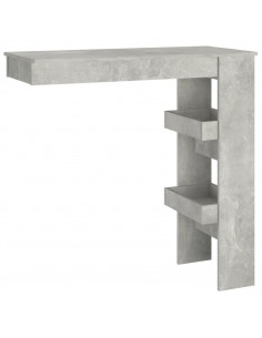 Bancone da Muro Grigio Cemento 102x45x103,5 cm Legno Compensato 2